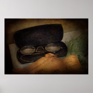 Póster Optometrista - Óculos de leitura