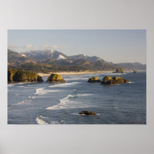 Poster OR, Oregon Coast, Ecola State Park, vista de