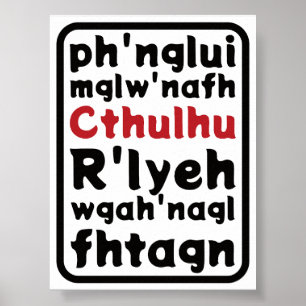 Poster Oração A Cthulhu