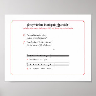 Poster Oração antes de deixar a sagrada