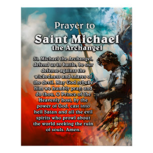 Póster Oração ao Santo Michael o Arcanjo
