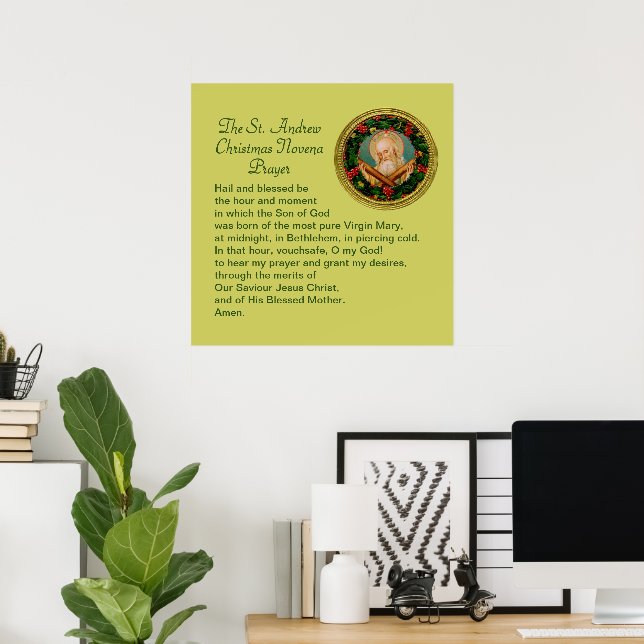 Poster Oração da Novena de Natal de São André (Escritório em casa)