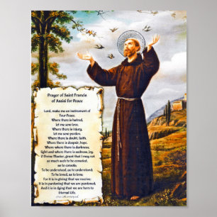 Póster Oração da Rua Santo. Francisco de Assisi 15:17 Par