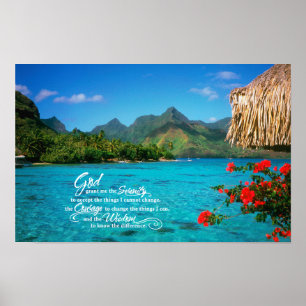 Poster Oração da serenidade & Bora Bora