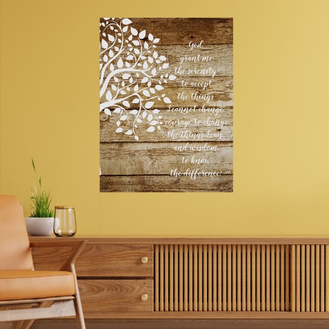 Poster Oração da serenidade da árvore da vida (Sala de Estar 2)