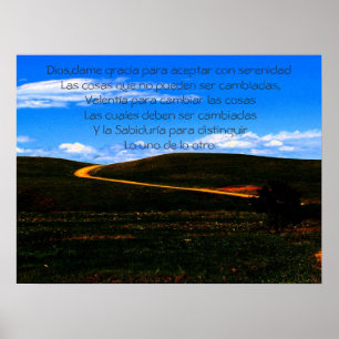 Póster Oração da serenidade/poster/inspirador espanhói