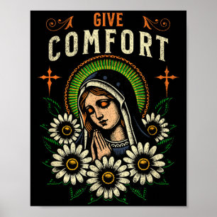 Poster Oração da Virgem Maria Dê Conforto Cristão Reza a