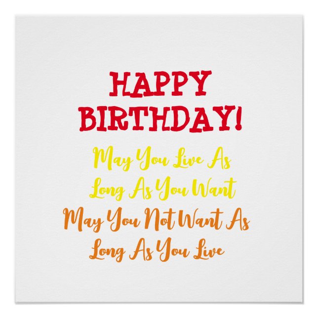 Póster Oração de aniversário (Frente)