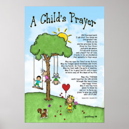Póster Oração de Criança (Escrituras: Romanos/Jeremias)