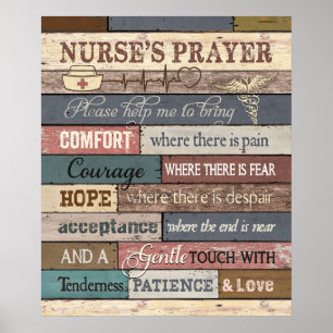Poster Oração de Enfermeiro Inspiracional e Motivacional