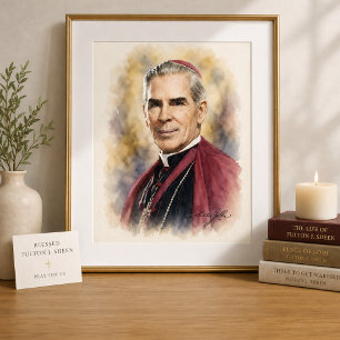 Poster Oração de Intercessão do Beato Fulton Sheen Santa 