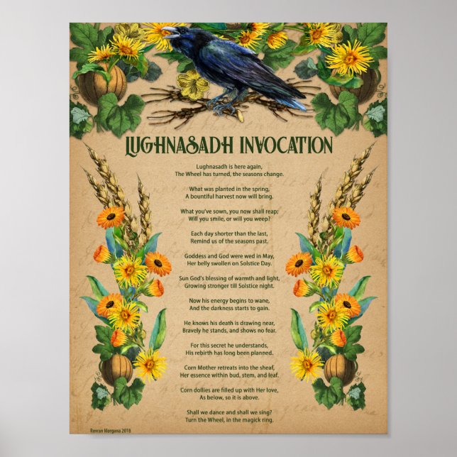 POSTER ORAÇÃO DE INVOCAÇÃO DE LUGHNASADH (Frente)