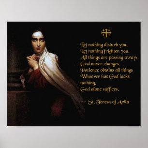 Póster Oração de St Teresa de Avila
