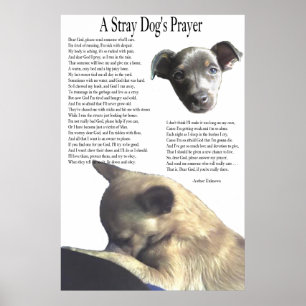 Póster Oração de um Cachorro Escuro (cor de fundo alterna