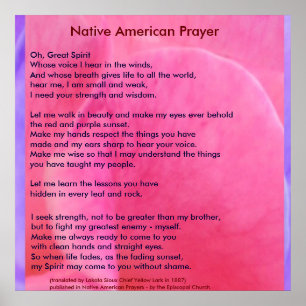 Poster Oração do nativo americano