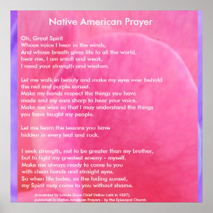 Póster Oração do nativo americano