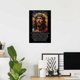 Poster Oração do Senhor Paixão de Cristo Coroa de Espinho
