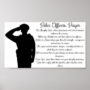 Póster Oração dos agentes da polícia