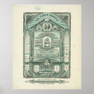 Poster Oração e dez mandamentos do senhor