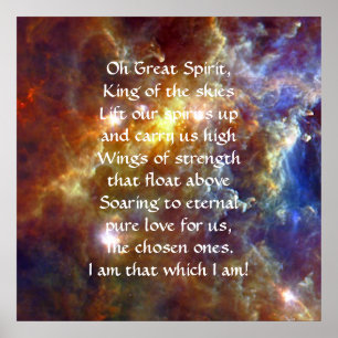 Póster Oração Indiana Nativa Norte Americana