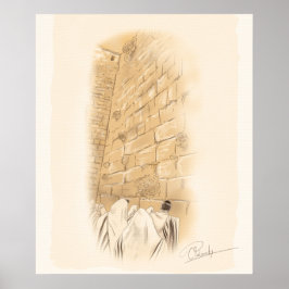 Poster "Oração" Kotel Cidade Velha Jerusalém Pintor de Ar