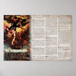Póster Oração Leonine do exorcismo