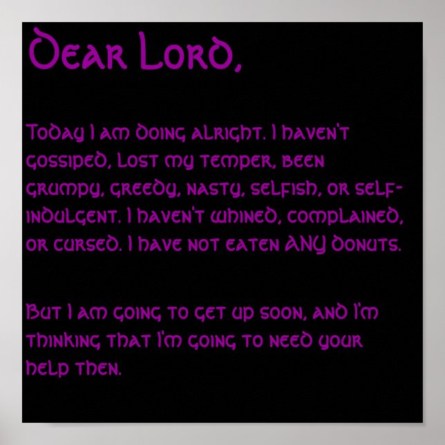 Póster Oração Morining (Frente)