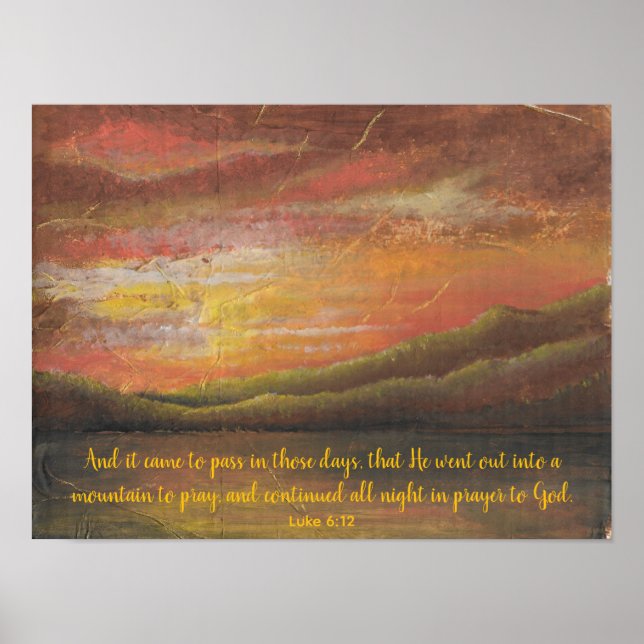 Poster Oração nas Montanhas (Frente)