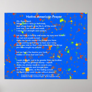 Poster Oração Nativa Americana