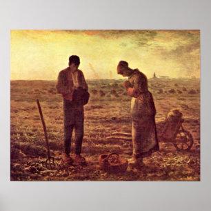 Póster Oração noturna por Jean-Francois Millet