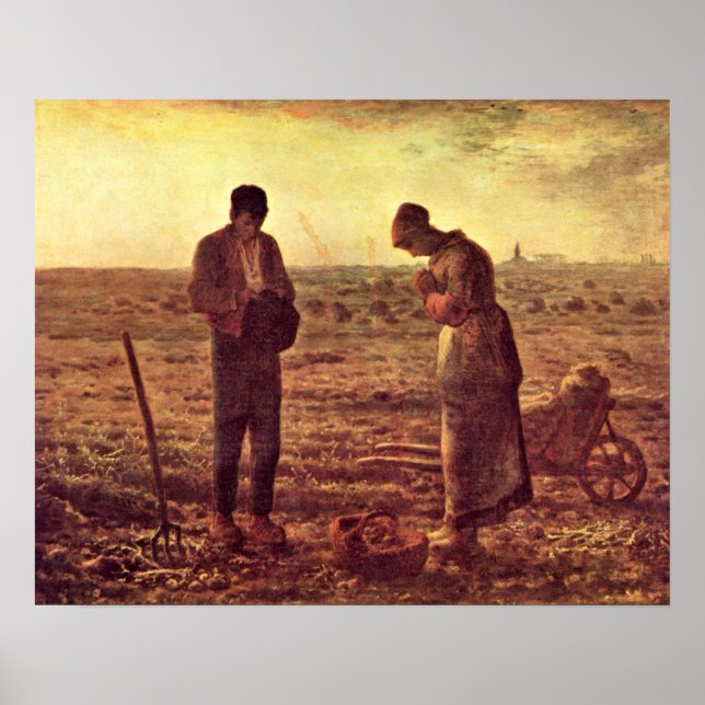 Póster Oração noturna por Jean-Francois Millet (Frente)