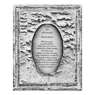 Póster Oração Para Restauração