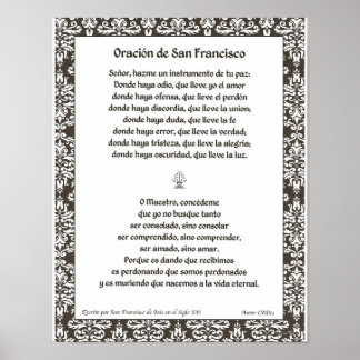 Poster Oracion de San Fransisco