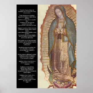 Poster Oración Guadalupe para la protección coronavirus
