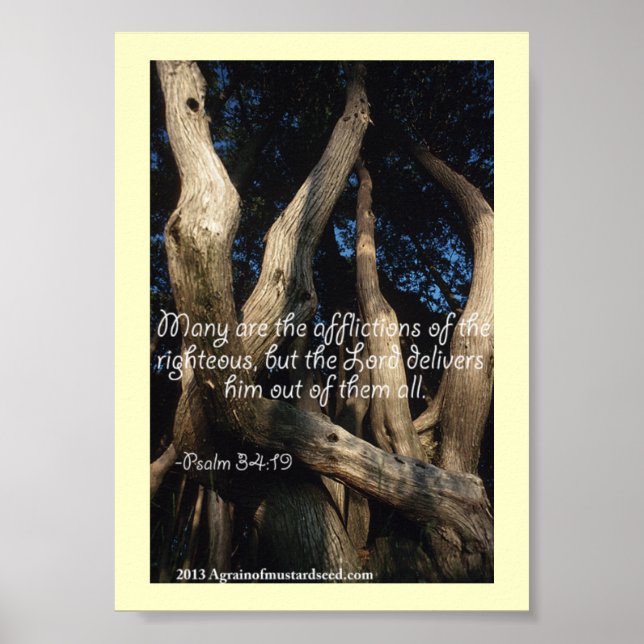 Poster Orações de Escritura de bíblia (Frente)