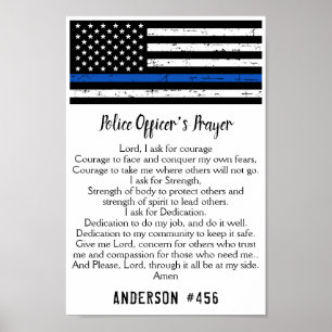 Poster Orador da Polícia de Sinalizador de Linha Azul Th