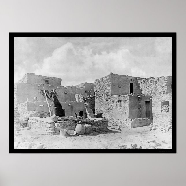 Póster Oraibi Pueblo Hopi índio 1895 (Frente)