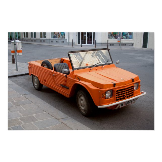 Póster Orange Citroen Mehari (Frente)