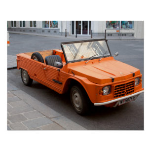 Póster Orange Citroen Mehari