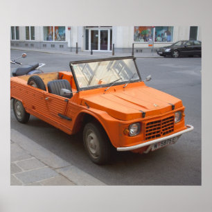 Póster Orange Citroen Mehari