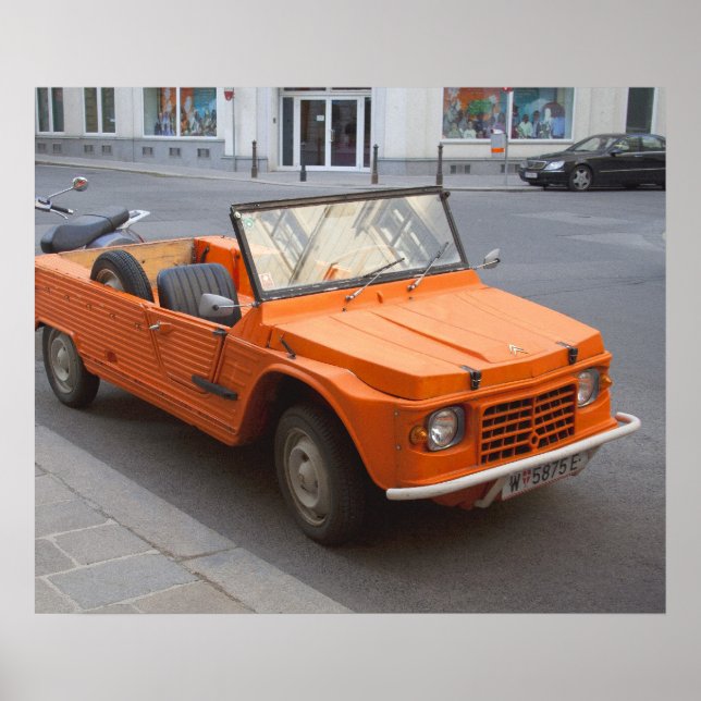 Póster Orange Citroen Mehari (Frente)