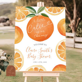 Poster Orange Cutie está no caminho Chá de fraldas