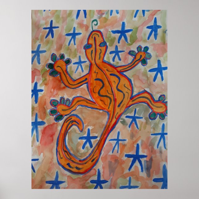 Poster Orange Gecko (Frente)