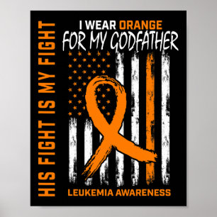 Poster Orange Goddad Leukemia Cancer Sensibilização Améri