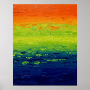Poster Orange Green - Abstrato Art
