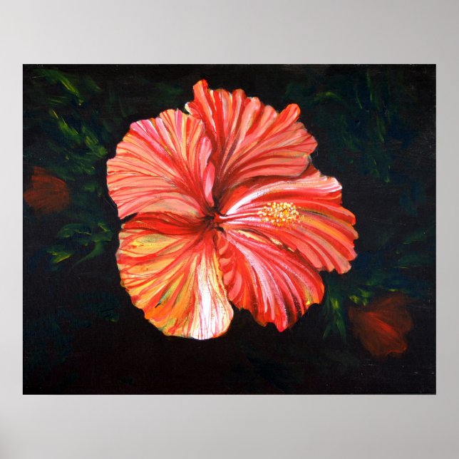 Poster Orange Hibiscus (Frente)