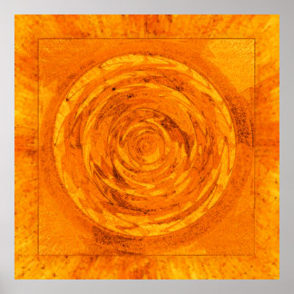 Poster Orange Mandala