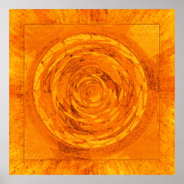 Poster Orange Mandala (Frente)