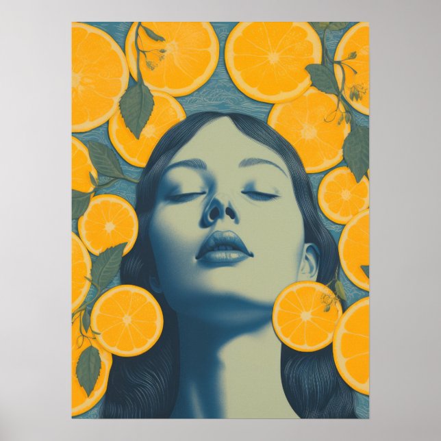 Poster Orange Oasis: Uma Celebração da Vitalidade (Frente)