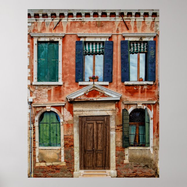 POSTER ORANGE PAINTED BUILDING FACADE (Frente)